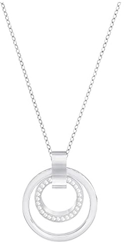 Swarovski Hollow Anhänger, Rund, Mittel, Weiss, Rhodiniert