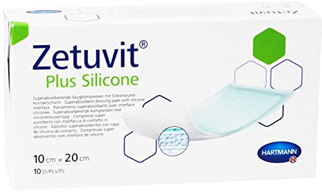ZETUVIT Plus Silicone steril 10x20 cm 10 Stück