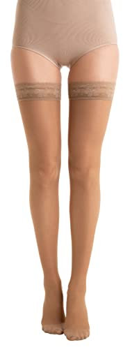 Relaxsan Basic 870P (Visone 4/XL) calze autoreggenti 140 Den PLUS compressione 22-27 mmHg