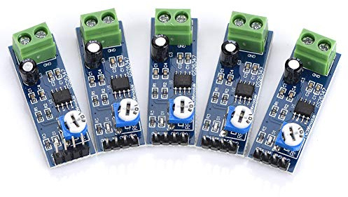 Denash Audioverstärkermodule, 5 STK. 200-fache Verstärkung 5V-12V LM386 Chip Audio Board