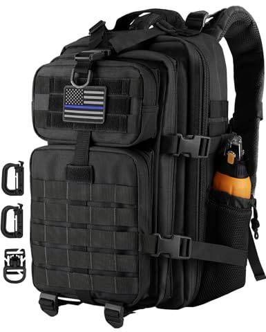 Hannibal Tactical Militär Taktischer Rucksack Cooper Rucksack Armee Assault Pack 3 Tage Bug Out Go Bag Trekking Wanderrucksack (40L,DarkCamo)
