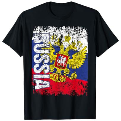 RUSSLAND Flagge Damen Herren Kinder RUSSLAND T-Shirt