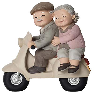 Statuetta Di Anniversario Di Matrimonio Per Coppia: Simboleggia L'Essere Con Te Fino Al Vecchio Giorno Di San Valentino Decorazione Il Regalo Per Coloro Che Ami O Per L'Anniversario (K)