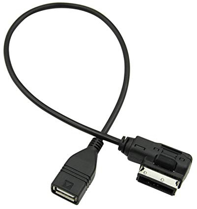 Qiilu Cable Adaptador USB Auxiliar, Interfaz de música USB AMI MMI AUX Adaptador de Cable MP3 Interfaz de música Cable Adaptador USB AMI para A3 S4 S5 S6 A8