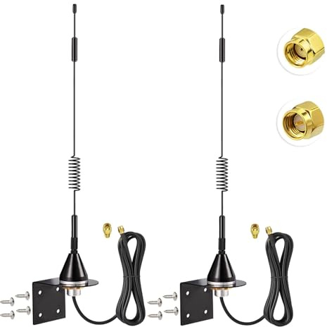Bingfu 4G LTE RP SMA Cellular Antenna 7dBi Outdoor Antenna (2 Pack) Compatible with Spypoint Link Micro Covert Spartan Stealth Cam Muddy Trail Game Camera Security Camera Wireless Router