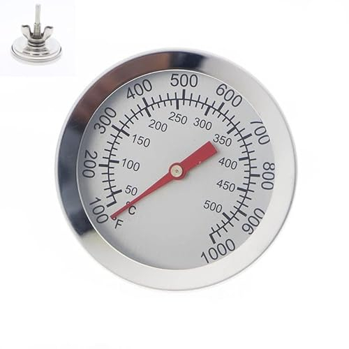 Thermomètres pour barbecue, Sonde Température pour four en acier inoxydable jusqu'à 500°C/1000°F Indicateur de température pour fumoirs à charbon