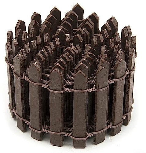 Mini recinzione in legno, 5 x 100 cm, decorazione paesaggistica, adatta per decorazione di casa e giardino, accessori fai da te, caffè