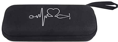 Custodia per Stetoscopio Custodia Portatile per Stetoscopio Custodia Rigida per Stetoscopio per Studente Medico Infermiere (GC-0360 sacca per auscultazione 7 colori nero)