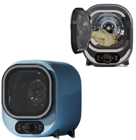 ZJFJMBD Essiccatore di Vestiti Portatile 5 kg - Essiccamento Tridimensionale efficiente - Controllo a Doppia Temperatura - Pulsante a Touch - 35dB - 18L - Aria Calda e Fredda - Blu