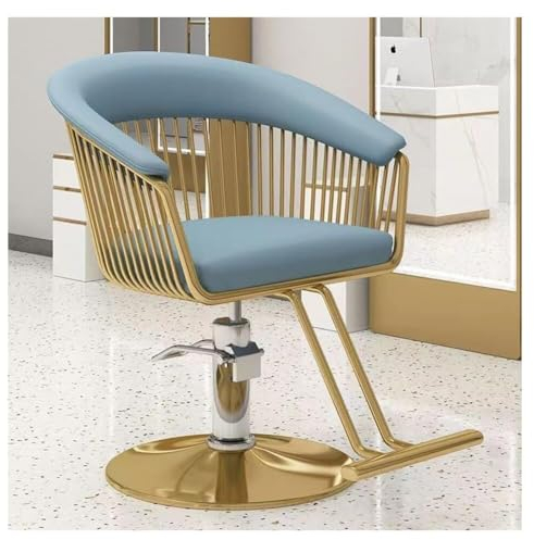 Friseurstuhl mit Drehgelenk, Hydraulikpumpe, verstellbarer Haarstylingstuhl für Zuhause und Salon, professioneller Friseurstuhl (Farbe: C)