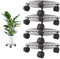 LDXDRU Lot de 4 rouleaux ronds pour plantes - 27 x 5 cm - Résistants aux intempéries - Soucoupe avec roulettes - 360 ° - Planche à roulettes pour pot de fleurs - Charge maximale : 40 kg