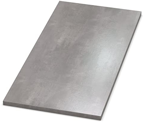 AUPROTEC Tischplatte 28mm Beton Perlgrau 1800 mm x 800 mm Holzplatte melaminharzbeschichtet Spanplatte mit 2mm ABS Kante Auswahl: 180x80 cm