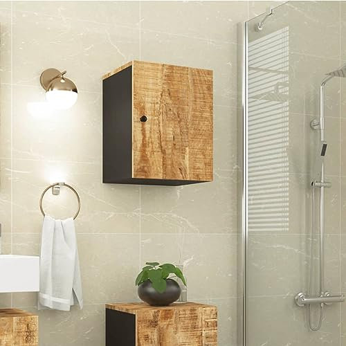 Möbelsets Badmöbel Sets Badezimmer Hängeschrank 38x33x48cm Massivholz Mango