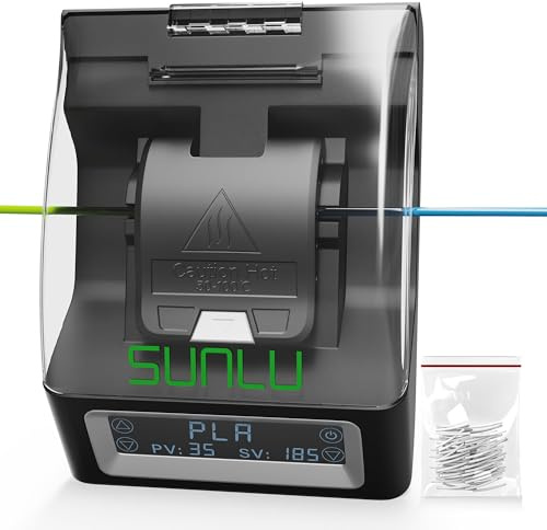 SUNLU Filamentverbinder, offizieller Filament-Spleißer mit 200 PTFE-Hülsen für 3D-Drucker-Filament, 1,75 mm, Filament-Verbindungsstück, schnelles Aufheizen bis zu 240 °C, kompatibel mit PLA, PETG,