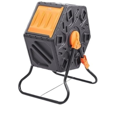 Gobelet de compostage à double chambre de 50 litres sans BPA pour déchets de jardin, poubelle de composteur pour cuisine, cour, extérieur, grande capacité