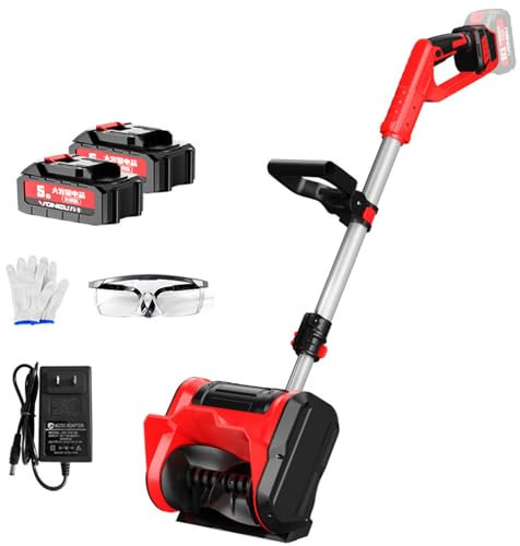 Pala Quitanieves Inalámbrica con Batería, Soplador de Nieve Eléctrico, Soplador de Nieve a Batería para Caminos Escolares y Entradas de Vehículos,brushlessmotor-2 * 1500mah