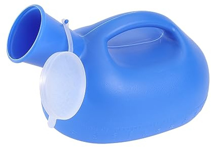 TOVINANNA Auslaufsichere Harnflasche für Männer mit Deckel Tragbares Urinal aus Pe mit Ml Fassungsvermögen Leicht und Komfortabel für Notfall und Camping Zufällige Farbe
