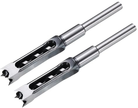 QUARKZMAN 2 Pezzi Punta Foro Quadrato 19mm (3/4) Acciaio Ad Alto Contenuto Di Carbonio Trapano Cavo Per Mortasatrice Per Lavorazione Del Legno Macchina Per Mortasa E Tenone