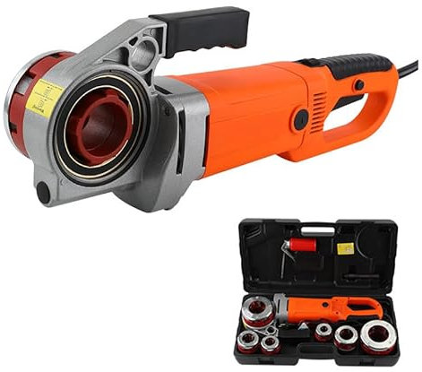 Filettatrice elettrica per tubi,filettatrice elettrica portatile per tubi da 2300W con 6 filiere da 1/2-2,macchina per filettare tubi portatile con custodia per il trasporto,per tubi,tubi in ferro
