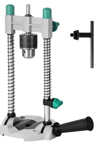 Bohrständer Legierung Maximaler Hub 60mm Bohrmaschinen-Ständer Mehrwinkeleinstellung Breite Kompatibilität Mobile Bohrhilfe für Rohre Ebene Flächen Zylindrische Objekte
