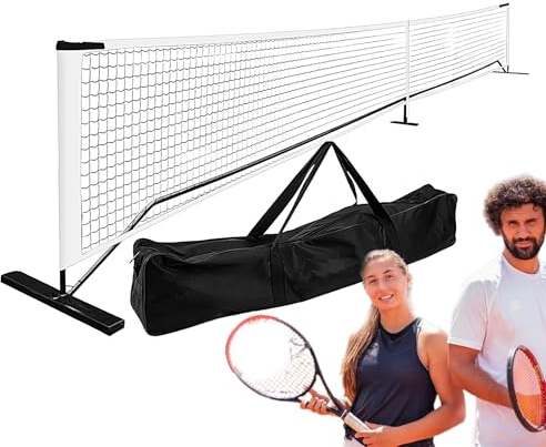Tennisnät för uppfart, badmintonnät, vikbart nylonnät – 6,7 m brett, höjdjusterbar, robust polyester med Oxford-bärväska, perfekt för familjer, träning eller lekar i trädgården