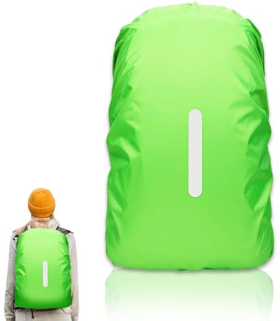 ALLY-MAGIC Regenschutz Rucksack, Step By Step Regenschutz, wasserdichte Regenhülle mit Reflektoren für Wandern, Camping, Radfahren E25-BBFYZ