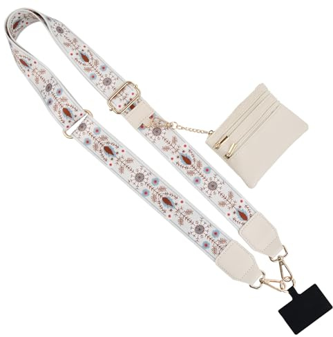 Ziyonix Phone Strap with Zippered Pouch, Clip and Go Strap Crossbody Phone Lanyard with Purse Phones Tether for Most Smartphone