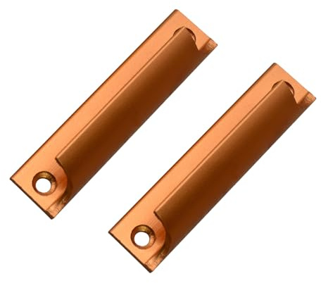 TopHomer 2 Stück roségoldene oberflächenmontierte Schrankgriffe, Fensterflügel-Hebegriff, Türdrückergriff aus Aluminiumlegierung für Zuhause, Büro, Lager