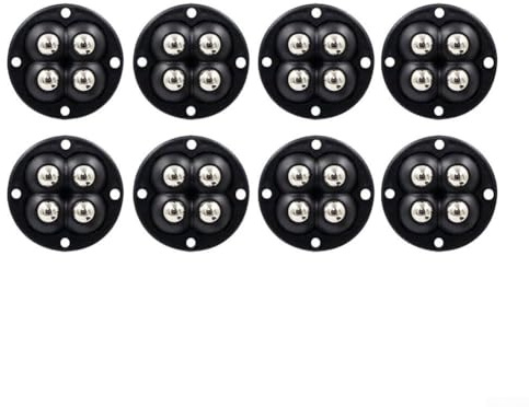 8PCS Appliance Slider Caster Wheels with 360° Swivel Ball Transfer, Steel and ABS Construction for Furniture, Kitchen Appliances, and DIY Accessories, Black(Black)