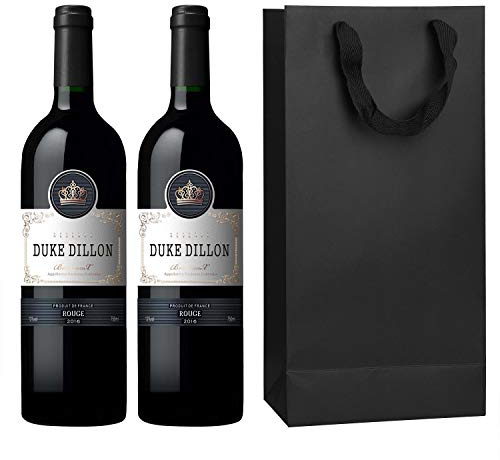 Geschenktüten & Weinflaschentüten 10 Stück 17 x 9 x 35 cm Kraftpapiertüten Weintaschen Flaschentaschen Geschenkverpackung Für Wein, Likör,Rum,Champagner Geeignet für Weihnachten,Hochzeiten