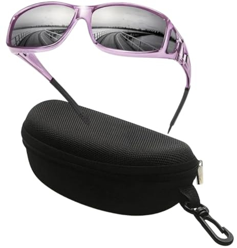 Boolavard Polarized Sports Sunglasses with Case for Men and Women: UV400 Protection Glasses Wrap Around Goggle