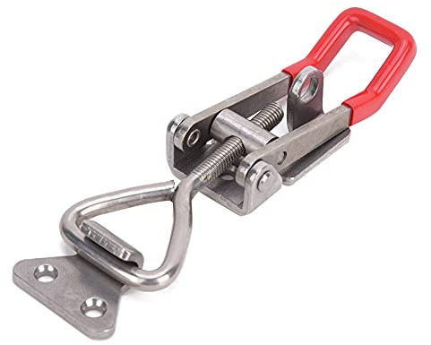 CFTGIW Toggle Clamp Latch Quick Latch Type Stainless Steel Adjustable Lever Handle 250kg Force Single Strong Force 250kg Wear-Resistant 304 Made of Long Material Life Toggle Clamp