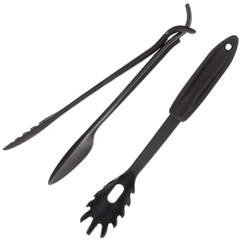 WATIIFUFU Pinzas para Espaguetis de Nailon Reutilizables, Set de 2 Piezas Pinzas para Comida Ergonómicas, Utensilios Prácticos para Pasta en Cocina y Barbacoa, Resistentes y Ligeras, Aptas