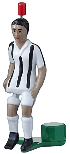 TIPP-KICK Turin Top-Kicker I Original Football Player Figures for Kids and Adults I Suitable for all Table Football Games I White Jersey