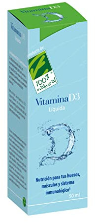Vitamina D3 en Gotas - 50ml - 265UI Por Gota - Para Niños y Adultos - Ayuda a Fortalecer Huesos y Músculos - Fácil de Tomar - Mejora la Absorción de Calcio - Ayuda al Sistema Inmunitario - 100%Natural