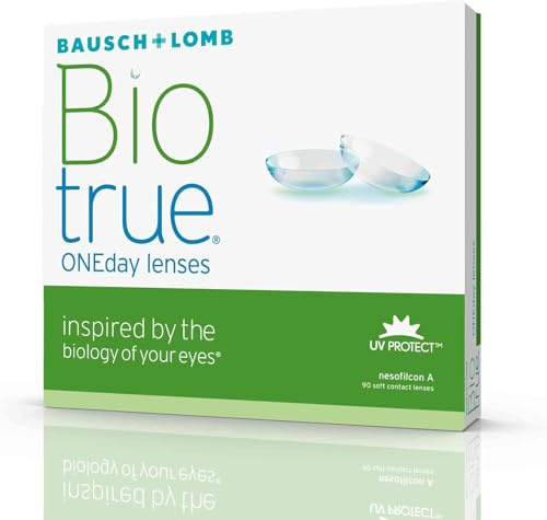 Bausch und Lomb Biotrue ONEday Tageslinsen, sphärische Kontaktlinsen, weich, 90 Stück BC 8.6 mm/DIA 14.2/4.5 Dioptrien