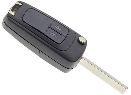 JONGO® Schlüsselgehäuse 2 Tasten kompatibel mit Opel Astra J, Adam, Corsa E | Auch für Mokka, Insignia, Meriva B, Zafira C Tourer, Cascada, Karl – Klappschlüssel Gehäuse mit Rohling, ohne Programmierung