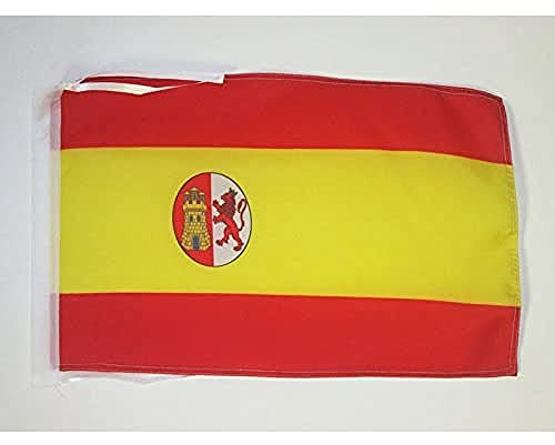 AZ FLAG Drapeau Espagne Restauration bourbonienne 1785-1931 45x30 cm | Usage intérieur et extérieur Drapeau décoratif espagnol ancien Restauración borbónica en España 1785-1931 avec cordelettes