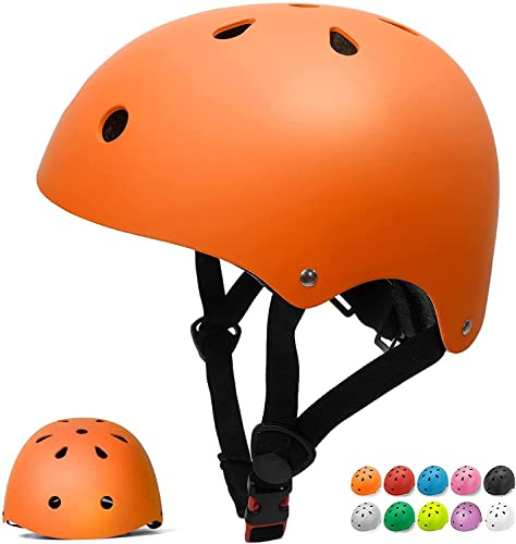 Glaf Toddler Helmet for 2-8 Years Kids Bike Helmets Baby Girls Boys Multi-Sport Adjustable Skateboard Bicycle Helmet Lightweight 4 Sizes for Toddlers (Orange, Small: 20.08-21.26 / 51cm-54cm)