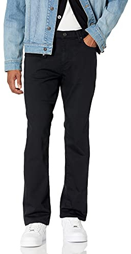Amazon Essentials Men's Jeans, Slim Fit Stretch, Bootcut - Discontinued Colours, Black, 33W / 34L