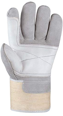 (120 Paar) teXXor Handschuhe TOP Rindspaltleder-Handschuhe Harz 120 x Leder Natur/Drell weiß XL/10