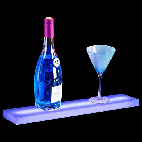 Beleuchtetes Weinregal mit RF-Fernbedienung LED beleuchteter Alkohol-Flasche Display Beleuchtetes Flasche Regal für Brithday, Hochzeit Weihnachtsfeier, Club, Bars.,500 * 110 * 24mm
