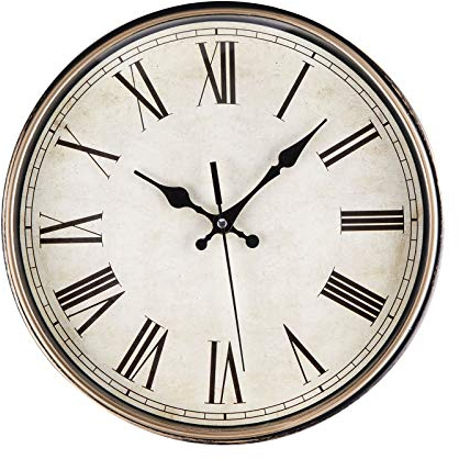 ACCSHINE Wooden 30cm Silent Wall Clocks for Home Decor Living Room Kitchen Large Number Modern Clock