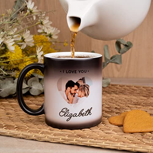 Wanapix | Taza Mágica Personalizada | Taza que muestra tu Foto cuando echas Líquido Caliente | Pon la Imagen que quieras | Capacidad 325 ml. | Regalo Original | 100% Personalizada