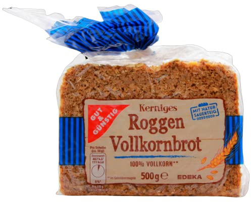 Edeka Gut & Günstig kerniges Roggen-Vollkornbrot, 12er Pack (12 x 500g)