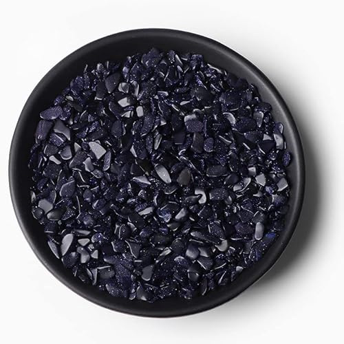Gravier en pierre naturelle de 3 à 5 mm, jaspe d'agat, copeaux de minéraux, spécimen en pierre de décoration pour la maison et l'aquarium, grès bleu n°5, 100 g