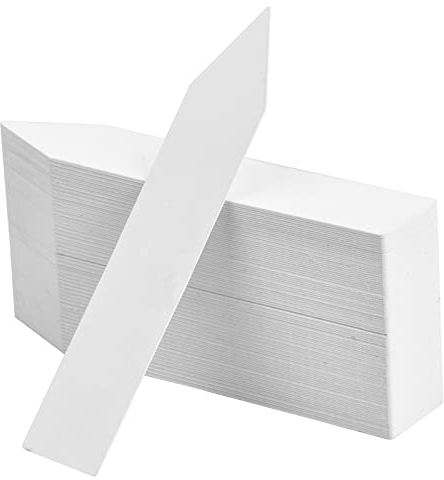 Vesaneae 100 Pz 10 x 2cm Etichette di Plastica per Piante, Etichette per Piante da Giardino, Etichette per Piante da Esterno Impermeabili, Cartellini per Vasi, Piante in Vaso, Giardino, Bianco