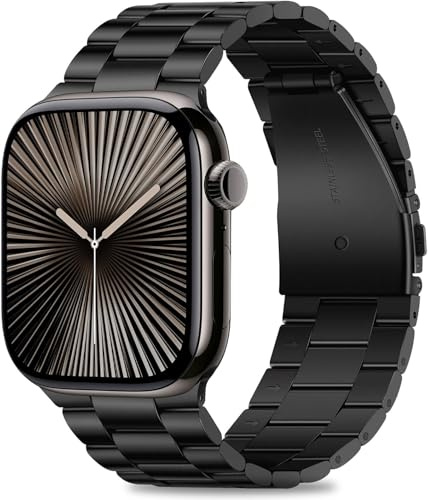HITZEE Metall Armbänder Kompatibel mit Apple Watch Armband 49mm 46mm 45mm 44mm 42mm 41mm 40mm 38mm, Edelstahl Ersatzband Damen Herren Kompatibel für iWatch SE3 2 1 Serie 11 10 9 8 7 6 5 4 3 2 1
