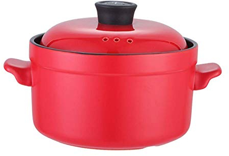 Casserole en céramique avec Couvercle Pot à Soupe Fait Main Pot en Argile Pot en Terre Cuite Pot sain Pots à Soupe à l'oignon Pot à Soupe