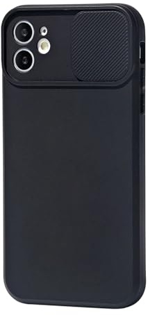 Keyihan Hülle für iPhone 11 6,1 Zoll, Kameraschutz Handyhülle - Kamera Schutz mit Schieber, Weich TPU Silikon Schutzhülle, 360 Grad Ganzkörper-Schutz,Stoßfest,Kratzfest, Mikrofaser-Futter, Schwarz